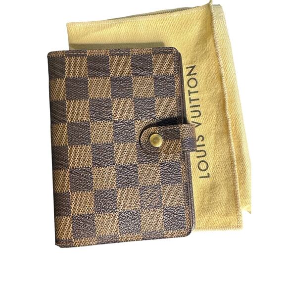 Louis Vuitton Small Ring Agenda Cover in Damier Ebene w/Dustbag & COA - Picture 1 of 12
